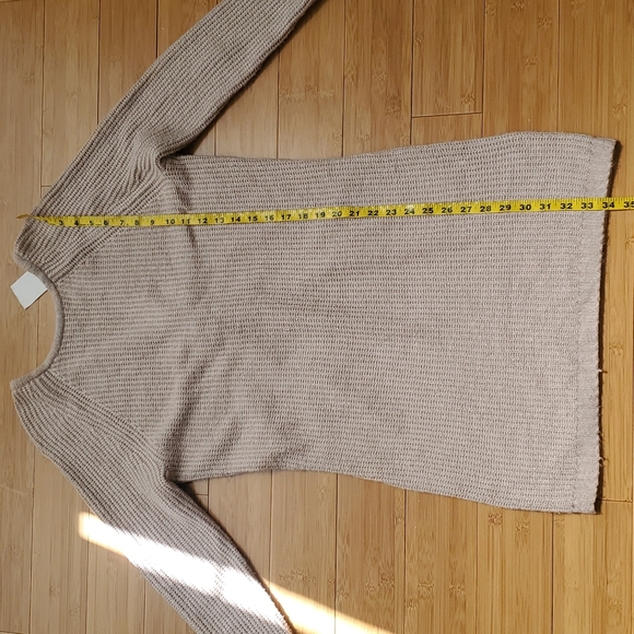 Nordstrom rack Love Tree sexy plunging V back sweater dress neutral taupe beige - Picture 8 of 12